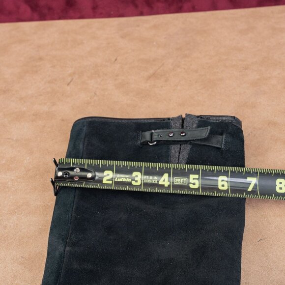 UGG Women Lesley Black Waterproof Suede Wedge Knee Boots sz 6 - Picture 7 of 8